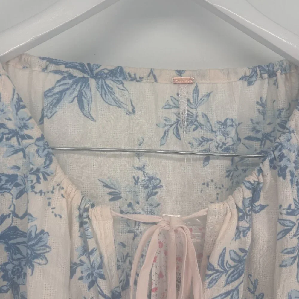 Free People Blue and White Floral Mini Dress - Picture 5 of 5